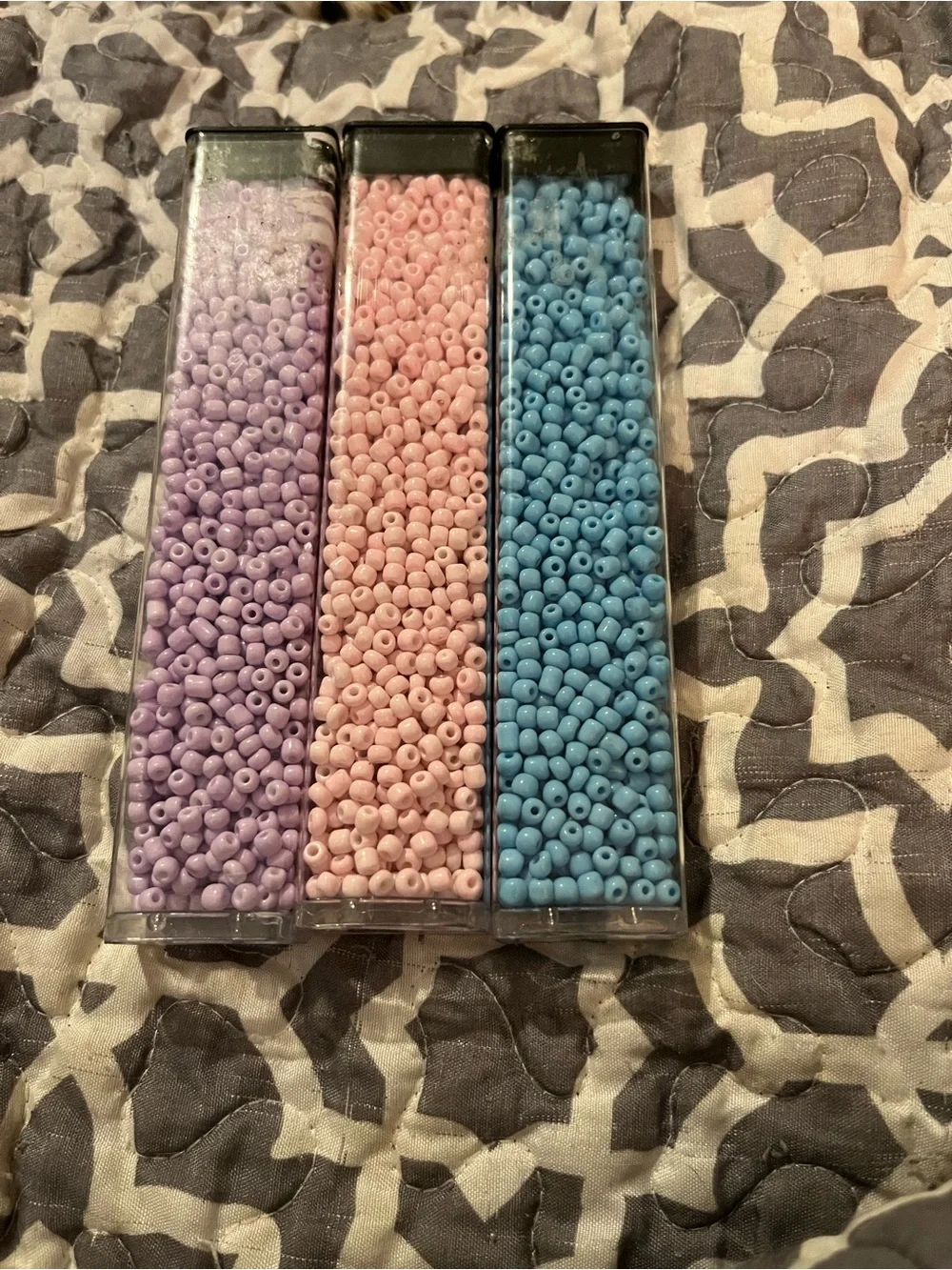 Pastel Seed Beads Trio Pack - Lavender, Pink & Blue